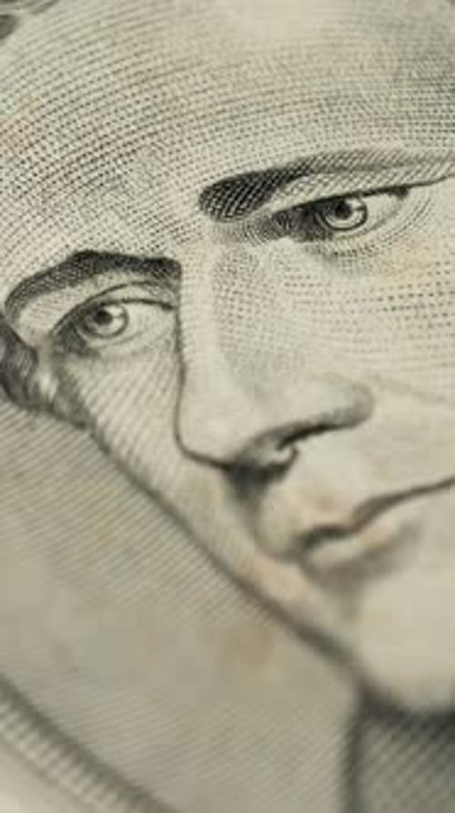 Porträt von Alexander Hamilton auf Banknote