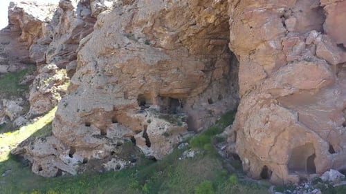 Aerial View Of Ancient Rock Cave Houses 3