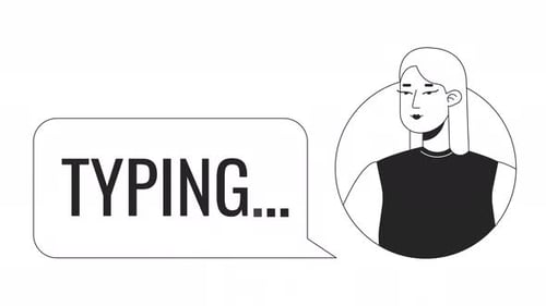 User Persona Typing Bw Animation