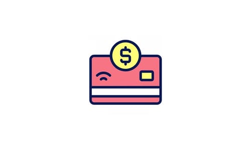 Animiertes Cashback-Farb-UI-Symbol
