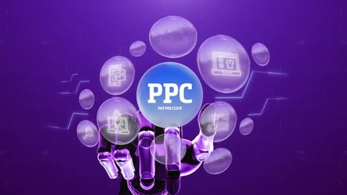 Touch screen technology Ppc Pay Per Click Concept Background 4K