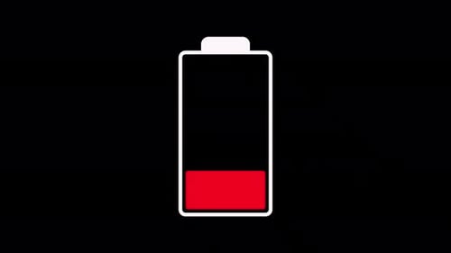 Animated Flat Design Battery Charging Indicator