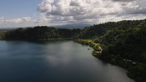 Aerial view of Golfo Dulce in the Pacific of Costa Rica