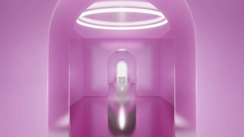 Minimaler rosafarbener Tunnel 4k