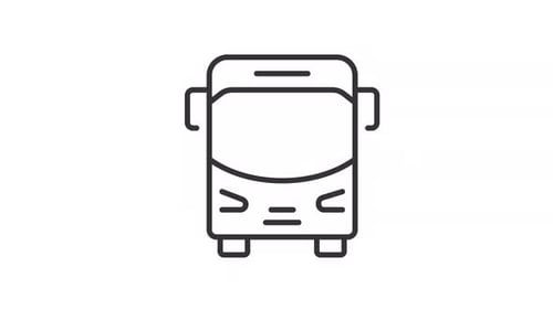 Animated Bus Line Icon for Transportation Projects