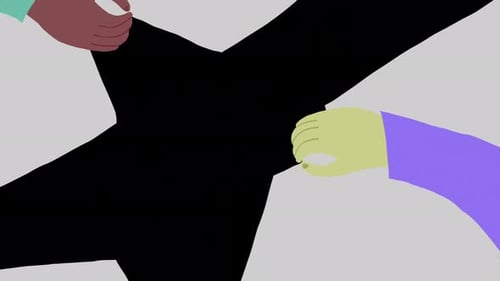 Animated Hands Punching and Revealing Transition