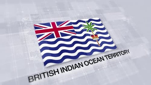 British Indian Ocean Territory Flag Waving Animation