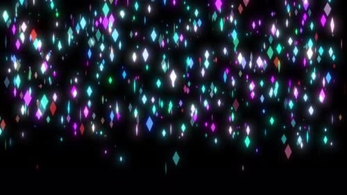 Glistening Diamond Particles Falling Celebration Background Loop