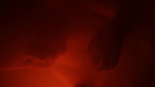 Abstract Human Forms in Dim Red Light