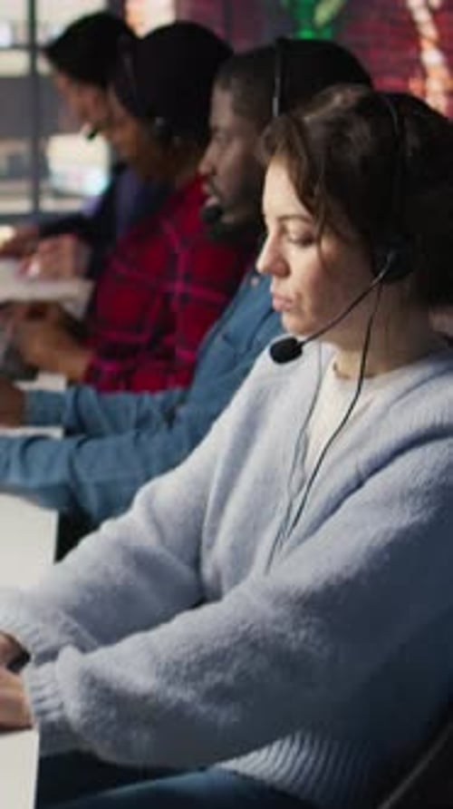 Diverse Team Working in a Modern Office