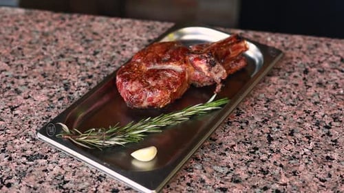 Grilled Steak with Rosemary and Garlic