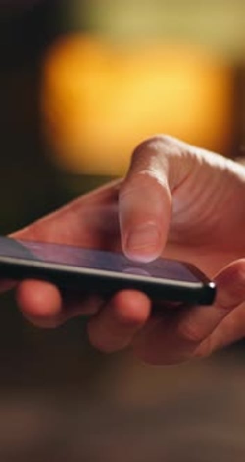 Hand, typing and browsing in office with phone, company communication or email for feedback