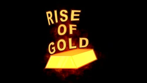 rise of gold prices with gold brick safe investment cartoon animation