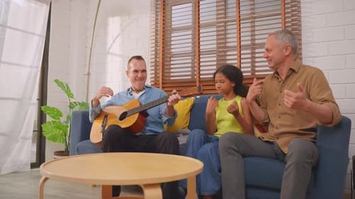 Family Togetherness: Guitar Music at Home