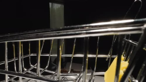 Close Up of Miniature Shopping Cart