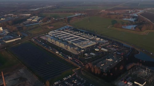 New Hyperscale Data Center Winschoten Aerial Drone Video