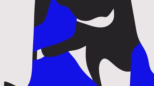 Minimal Geometric Black And Blue Design