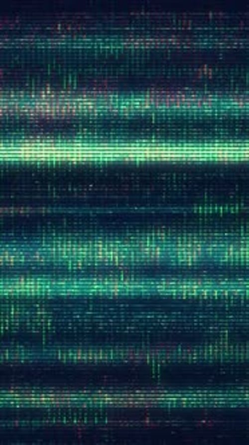 Vertical Digital Glitch Static Noise Transition