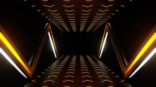 Orange And White Futuristic Abstract Moving Background Vj Loop In HD