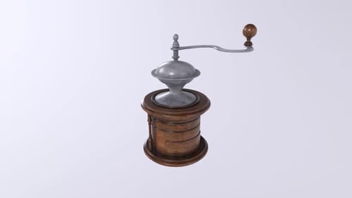 Coffee Grinder 3d object rotating loop