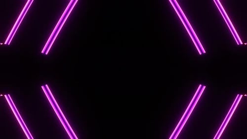 Pulsierende Neondiamantenformen — Kaleidoskop-Animation