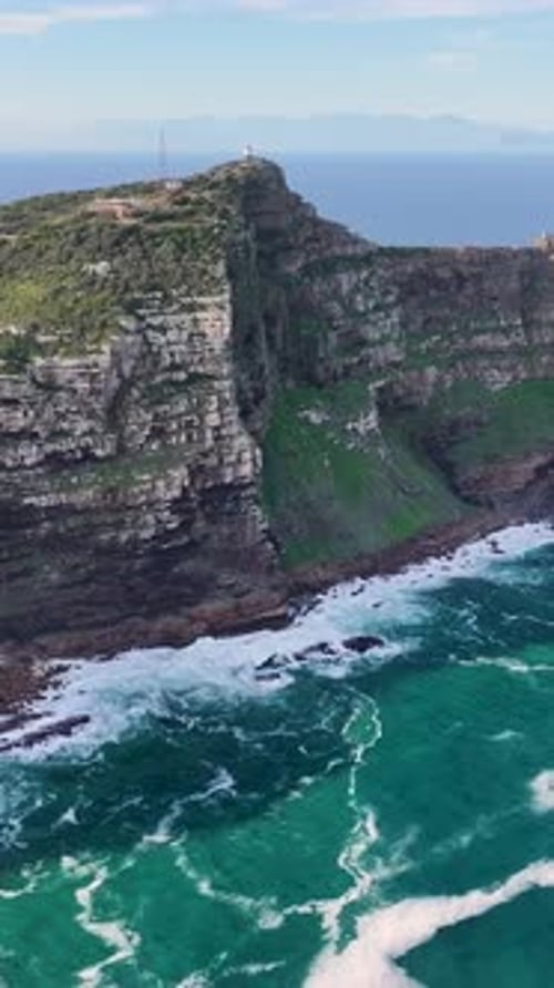 Cape Point Lighthouse At Cape Town In Western Cape South Africa.