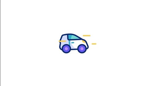 Mini Car Animated Icon