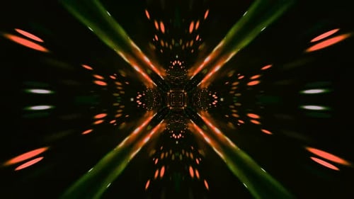 Abstract Futuristic Light Tunnel Loop Background