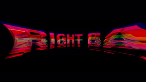 Red Be Right Back Text Animation With Glitch Effect
