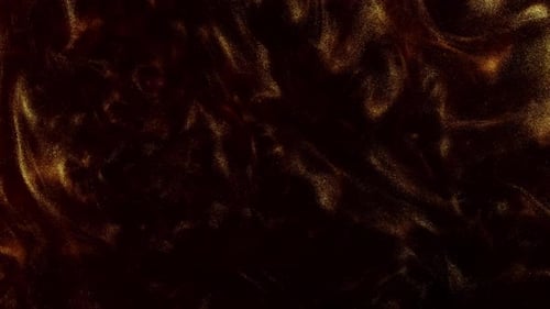 Glittering Paint Flow and Floating Ink Form a Mesmerizing Abstract Art Background in Yellow and