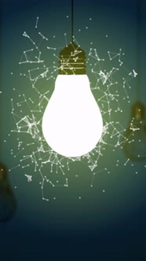 Light Bulb with Idea Concept