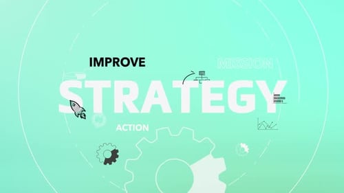 Infographic Multiple Titles With Icons Animation Information Strategy