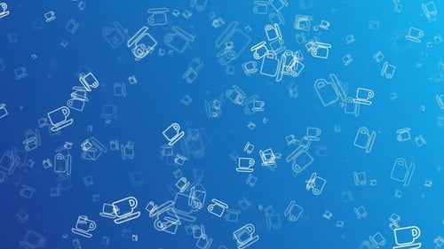 Kaffeetassen-Icon-Hintergrundschleife