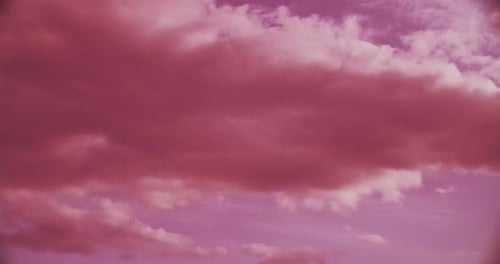 Clouds Time Lapse, Pink and Purple Sky