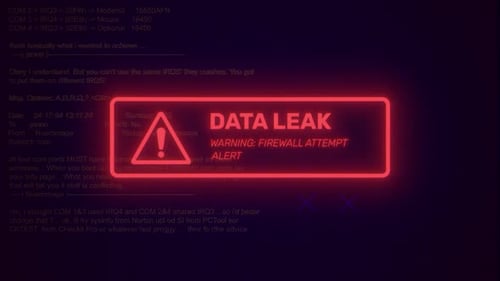 Retro Glitch Data Leak Firewall Warning