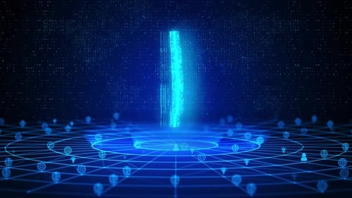 Texto de computação em nuvem Future Digital Technology Ai Cyber Space Histórico de aprendizagem profunda