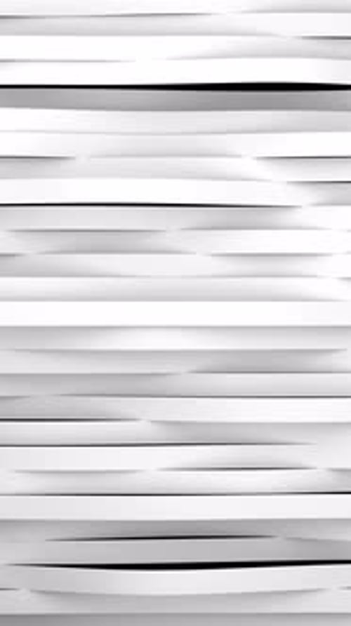 Top View on White Stripes Waves Animation Deforming Bands Surface with Soft Light Modern Bright