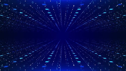 Traitement des données de la blockchain Chaîne de blocs de cryptomonnaies Structure abstraite de la grille de réseau Animation 3D