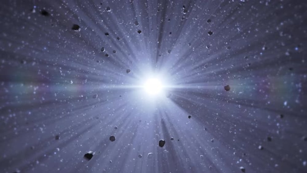 Cosmic Light Rays and Flying Asteroids Space Animation, Backgrounds ...