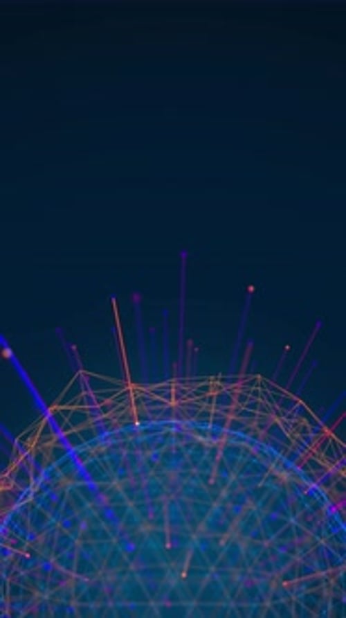 Abstract 3D Big Data Sphere Visualization Futuristic Infographics Aesthetic Design Animation Visual