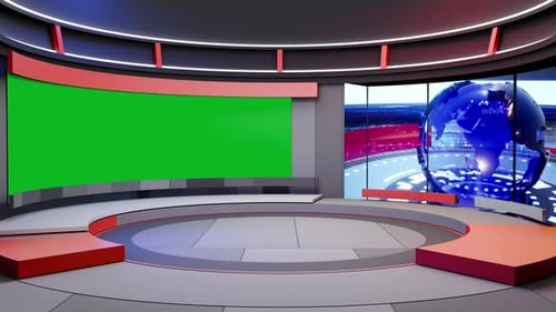 3D Virtual News Studio Ab0013 Hintergrundschleife