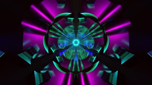 Animación de neón perfecta con efectos de luz dinámicos y geometría