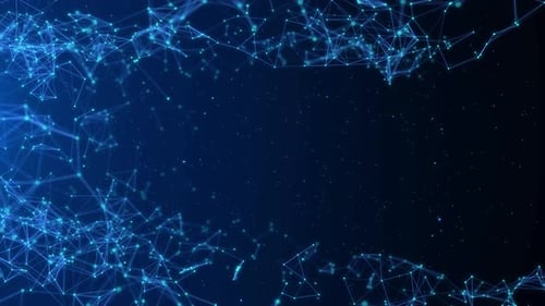 Abstract Plexus Background with Connected Lines and Dots Wave Flow Plexus Geometric Big Data