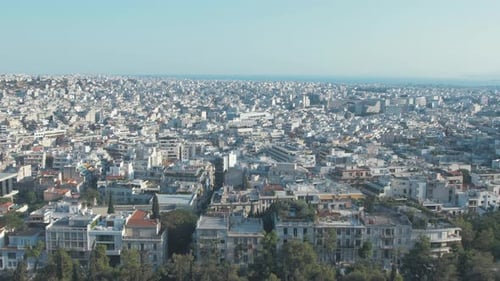 Spectacular view overlooking the city of Athens