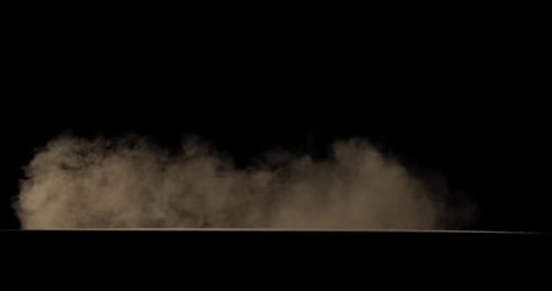 Ground Level Dust Smoke Cloud Reveal Element