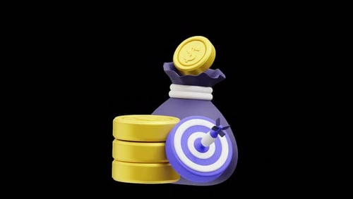 3D Money Bag Animation