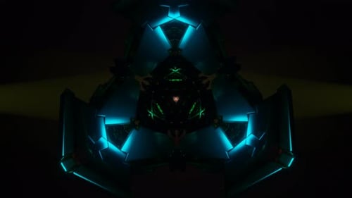 Vibrant Abstract Visuals with Flashing Futuristic Strobe Lights in a VJ Loop