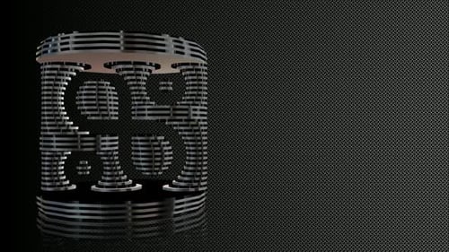 3D Metallic Geometric PRO Text Reveal Animation