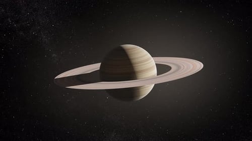 Saturn and Its Majestic Rings in Deep Space