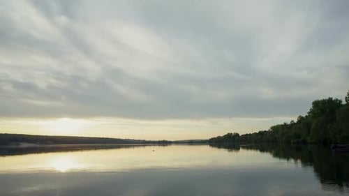 PANORAMA Lake at Sunset